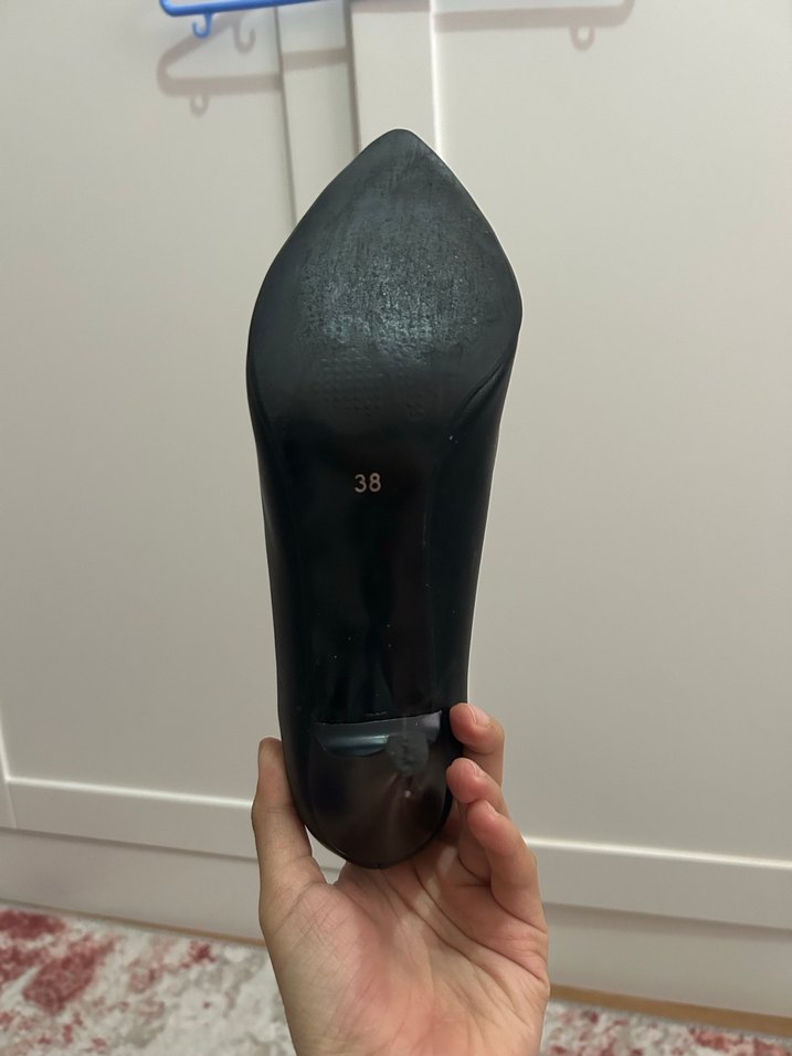 Kadın Siyah Tokalı Modern Klasik Stiletto - Görsel 5