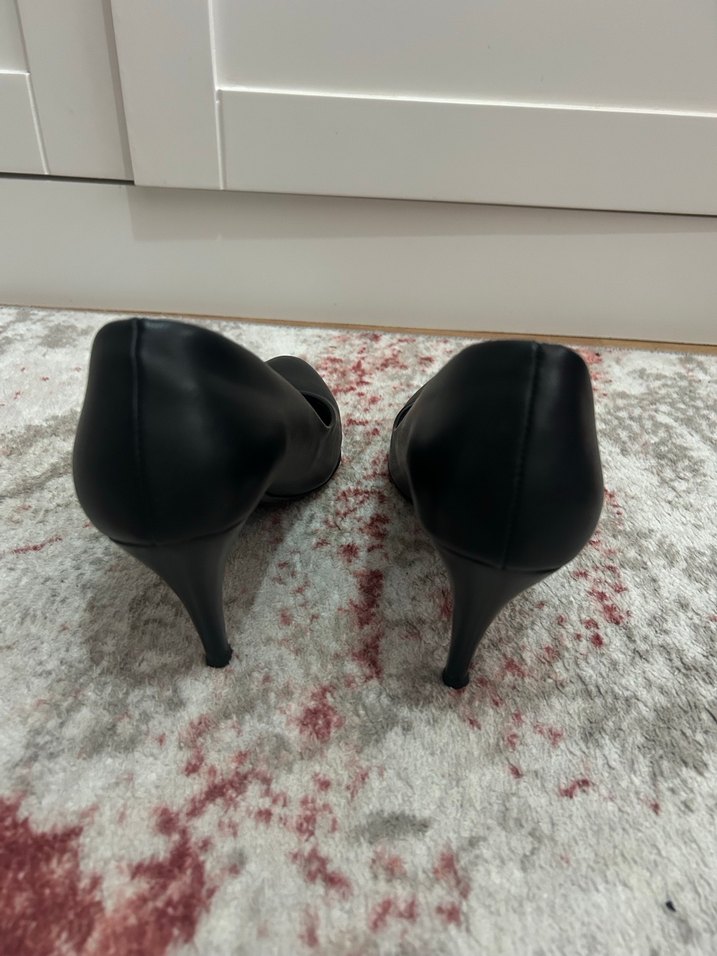 Kadın Siyah Tokalı Modern Klasik Stiletto - Görsel 3