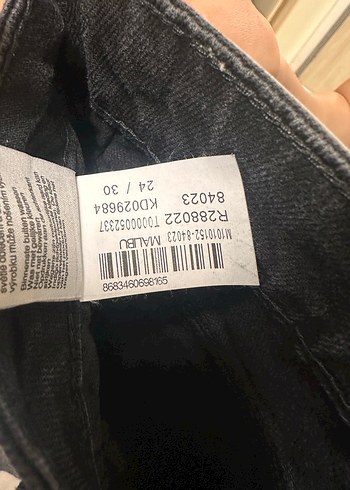 Siyah bol kesim MAVİ MARKALI PANTOLON - Görsel 6