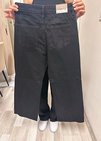 Siyah bol kesim MAVİ MARKALI PANTOLON - Görsel 8