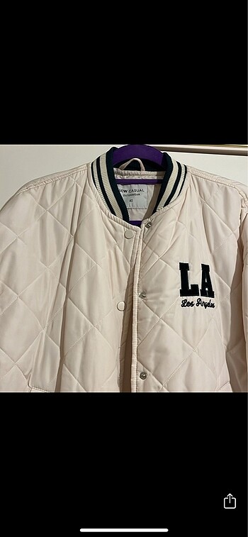 l Beden Lc Waikiki krem kolej ceket bomber 40