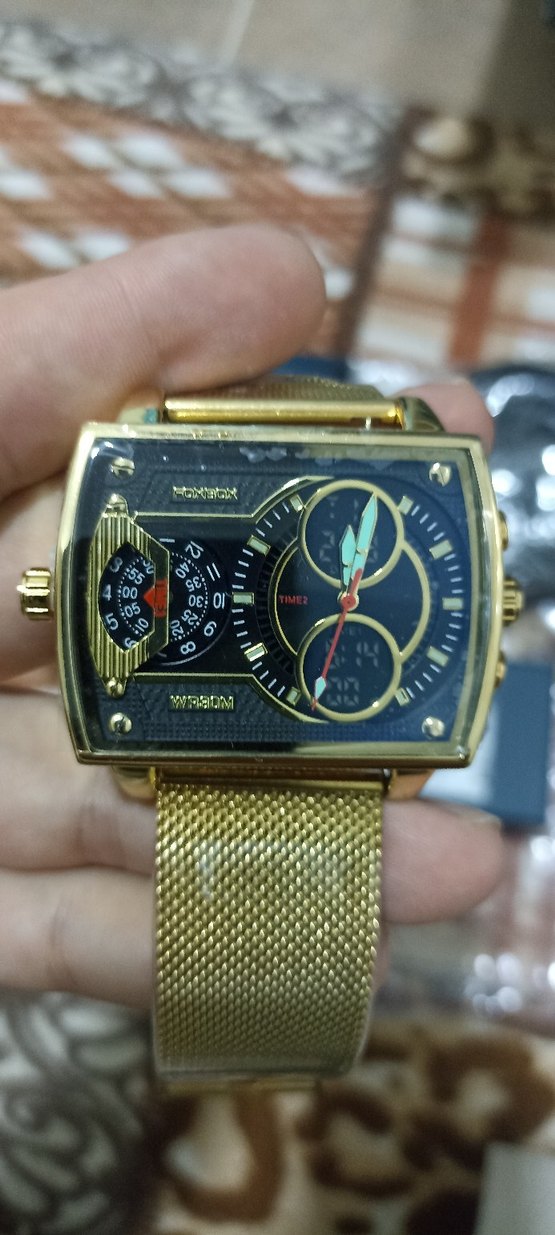 Vintage tarz altın renk erkek veya kadın için kol saati - Görsel 4