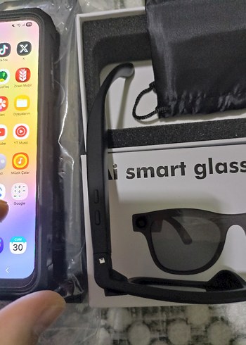 FG03 Akıllı Gözlük Kameralı ve Bluetooth Özellikli Sıfır kutu - Görsel 8