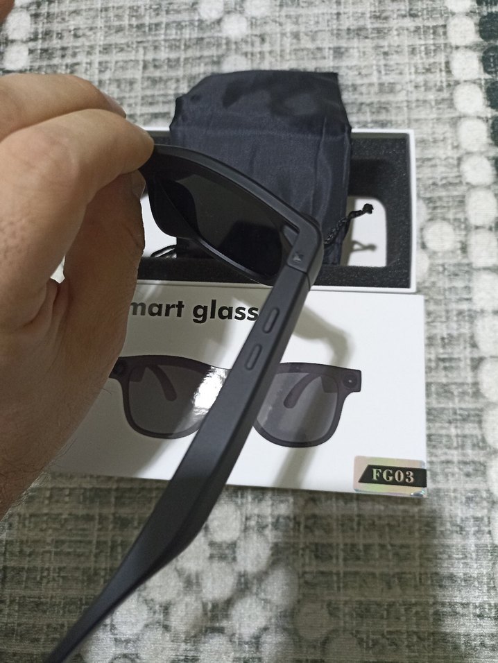 FG03 Akıllı Gözlük Kameralı ve Bluetooth Özellikli Sıfır kutu - Görsel 5