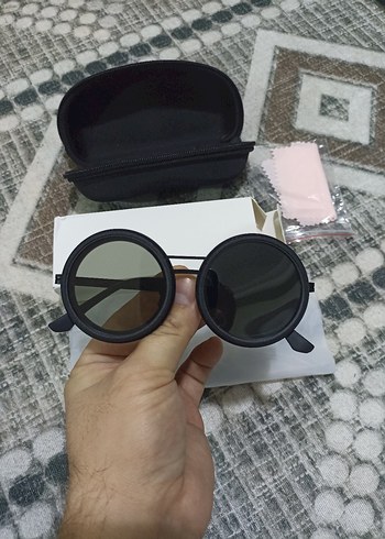 Retro Steampunk Yuvarlak Siyah Gözlük Siyah Mat Sıfır - Görsel 4