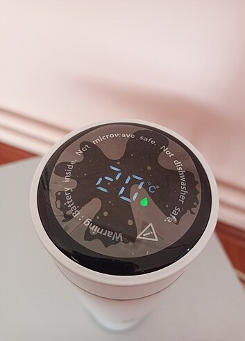 Beyaz Dijital Süzgeçli Termos 450 ml - Görsel 3