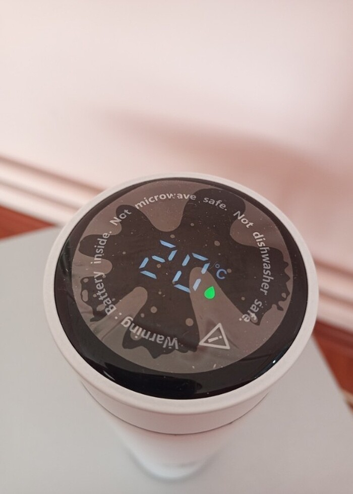 Beyaz Dijital Süzgeçli Termos 450 ml - Görsel 3