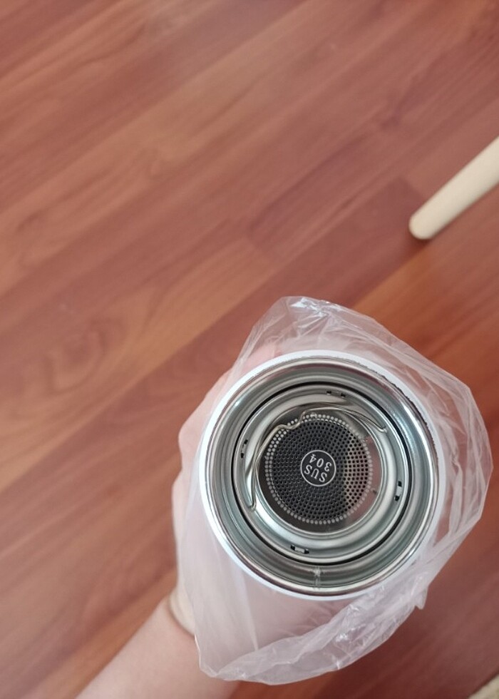 Beyaz Dijital Süzgeçli Termos 450 ml - Görsel 4