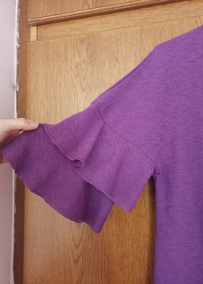 Salaş Fırfır Kollu T shirt - Görsel 3