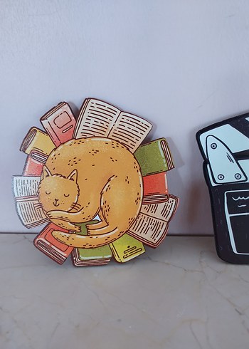 Diğer kedi klaket van gogh bardak altlığı