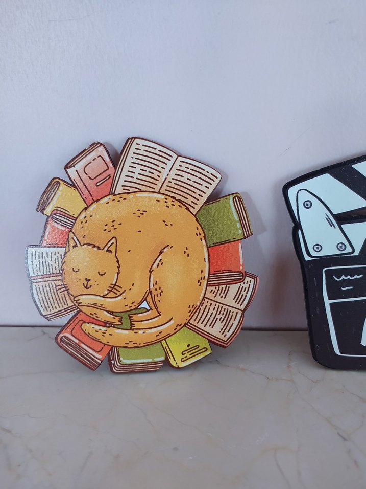 kedi klaket van gogh bardak altlığı - Görsel 2