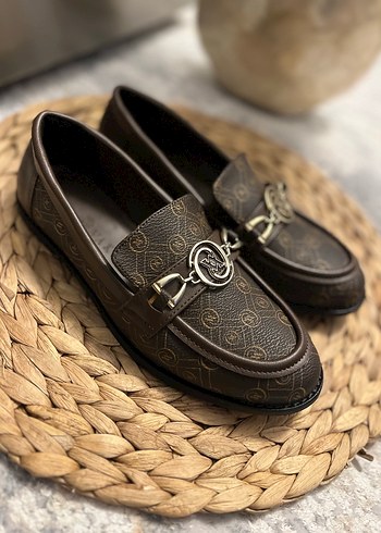 36 Beden Vakko Kahverengi Deri Tokalı Kadın Loafer