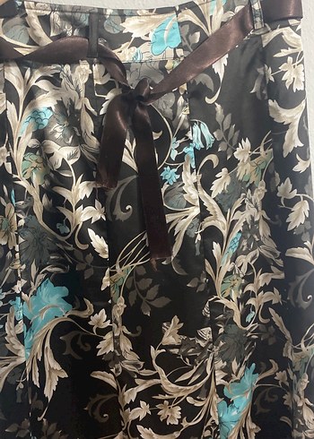 Desenli Kahverengi Uzun Kadın Etek - Görsel 2