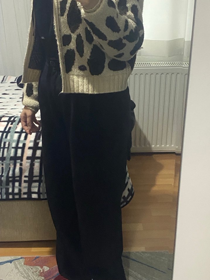 Siyah kumaş pantolon - Görsel 4