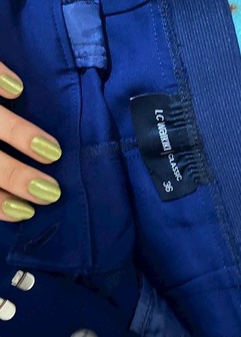 Kadın Lacivert Basic Kumaş Pantolon - Görsel 2