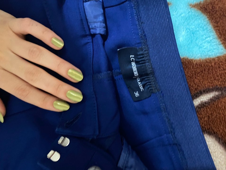 Kadın Lacivert Basic Kumaş Pantolon - Görsel 2