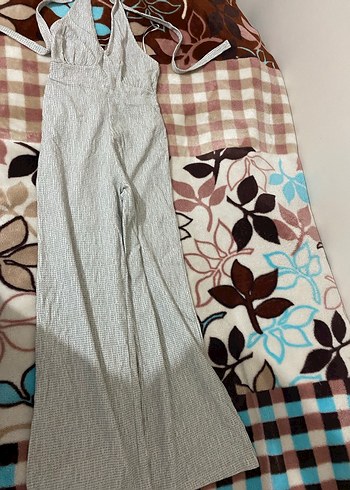 Gri V Yaka Keten Uzun Tulum - Görsel 2