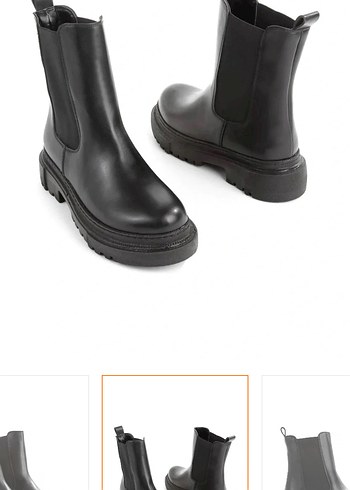 Siyah Lastikli Kadın Bot - Görsel 2