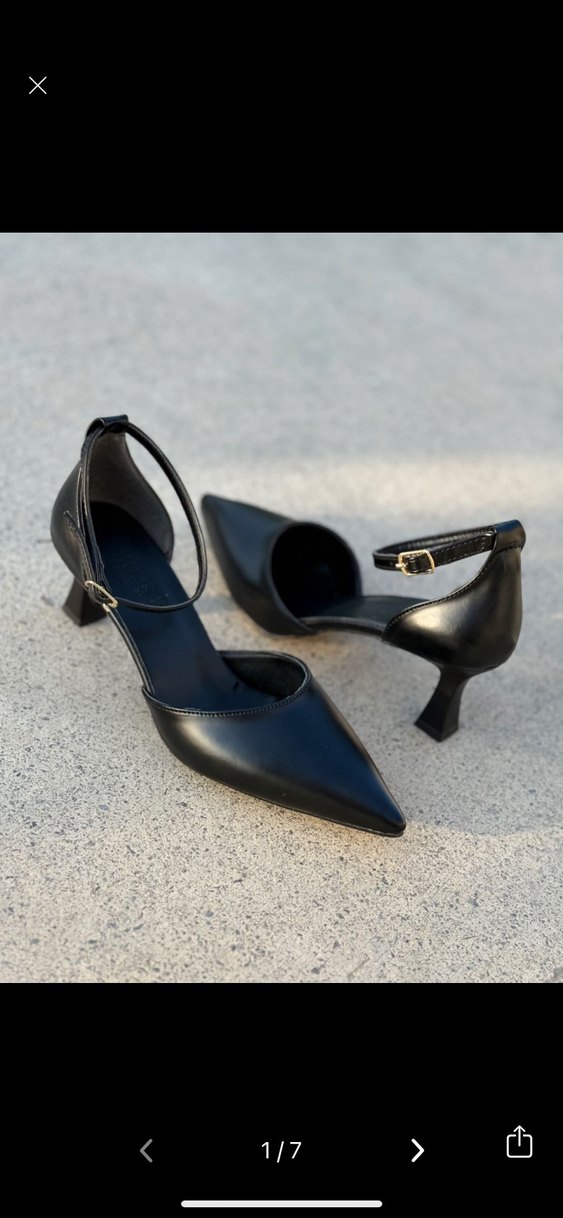 Klasik Siyah Topuklu Stiletto - Görsel 2