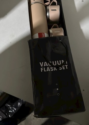 Bej Vakumlu Termos Seti - Görsel 2