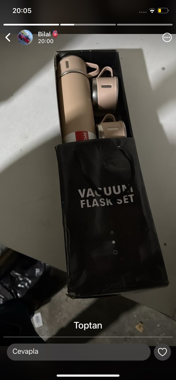 Bej Vakumlu Termos Seti - Görsel 2