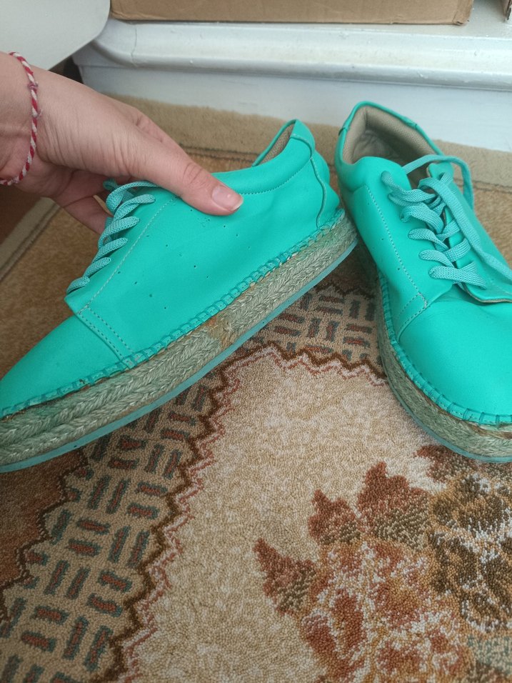 Twist Turkuaz Kadın Dolgu Topuk Espadril - Görsel 2