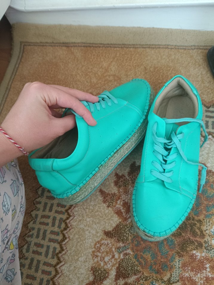 Twist Turkuaz Kadın Dolgu Topuk Espadril - Görsel 4