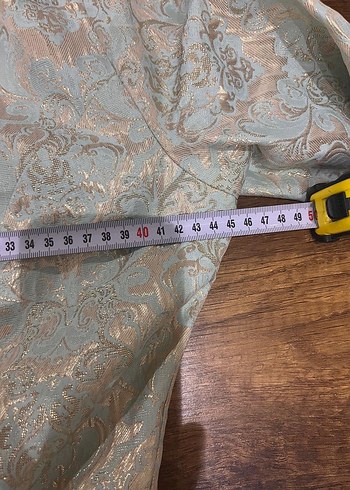 Uzun Kollu Gri Kadın Abiye Elbise - Görsel 3