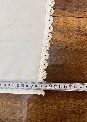 Nakışlı Beyaz Masa Örtüsü - Görsel 5