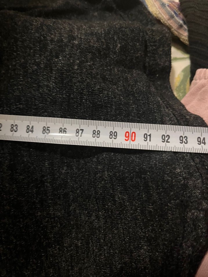 Gri V Yakalı Uzun Kollu Triko Elbise - Görsel 4