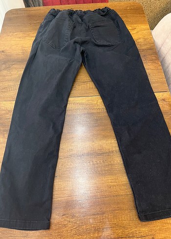 Erkek Siyah Bol Kesim Kot Pantolon - Görsel 2