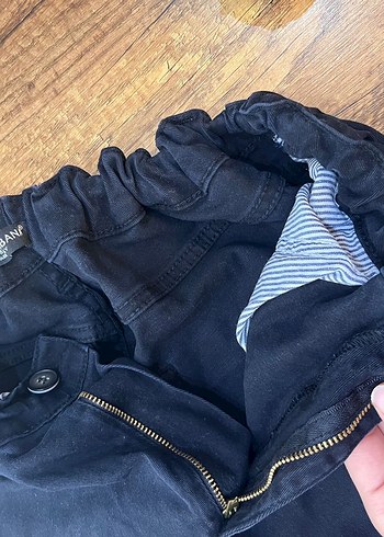 Erkek Siyah Bol Kesim Kot Pantolon - Görsel 3