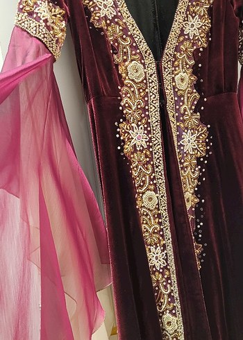 Mürdüm Kına kaftan bindallı - Görsel 2