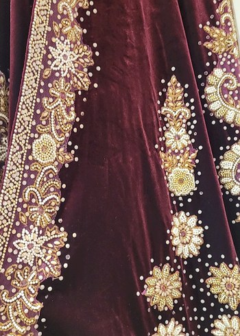 Mürdüm Kına kaftan bindallı - Görsel 3