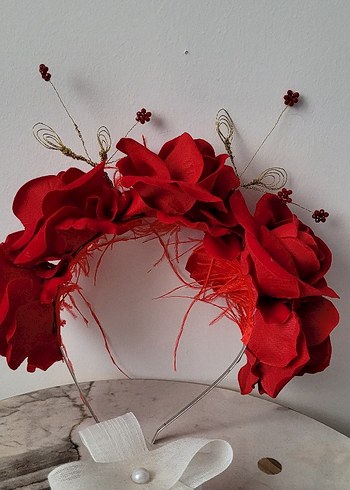 Kırmızı Taç Gelin tacı - Görsel 2