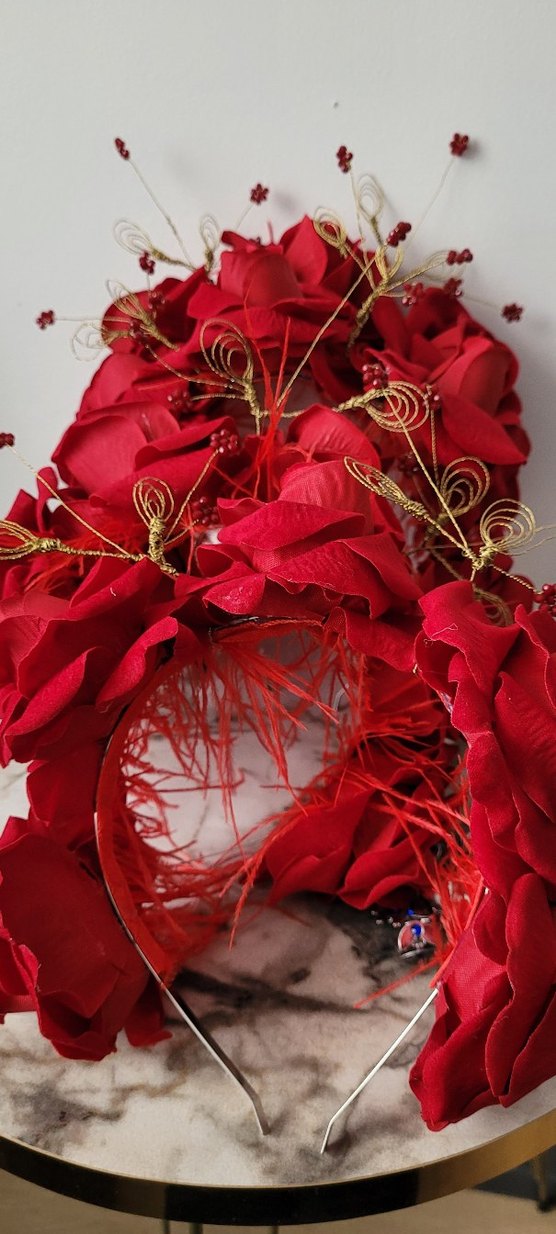 Kırmızı Taç Gelin tacı - Görsel 3