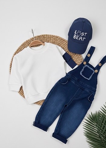 Erkek Bebek Kot Salopet - Görsel 2