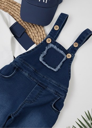 Erkek Bebek Kot Salopet - Görsel 3