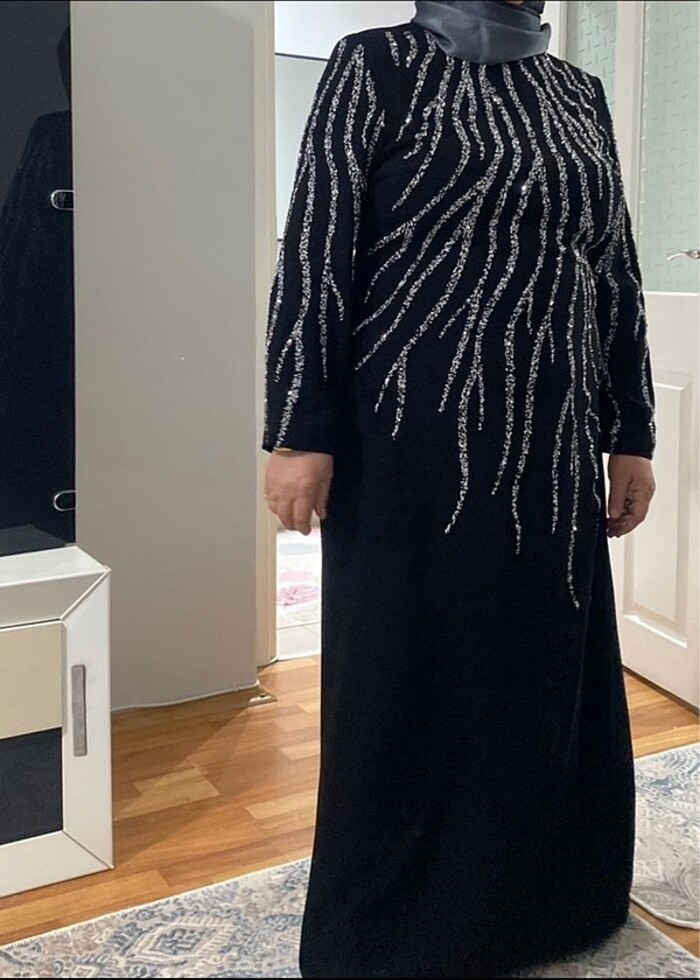 Siyah tesettür abiye - Görsel 2