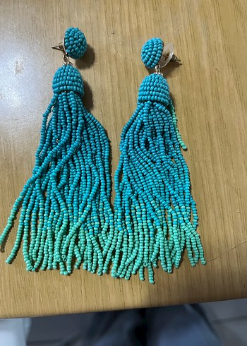 Siyah Çiçekli Uzun Püsküllü Kadın Küpe (Dilediğiniz 2 küpe 80TL) - Görsel 4