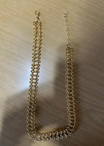 Zincir Detaylı Altın Rengi Midi Kolye (3lü) - Görsel 2