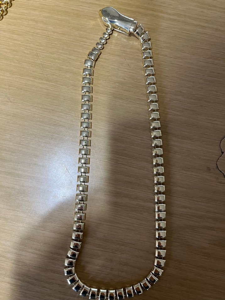 Zincir Detaylı Altın Rengi Midi Kolye (3lü) - Görsel 3