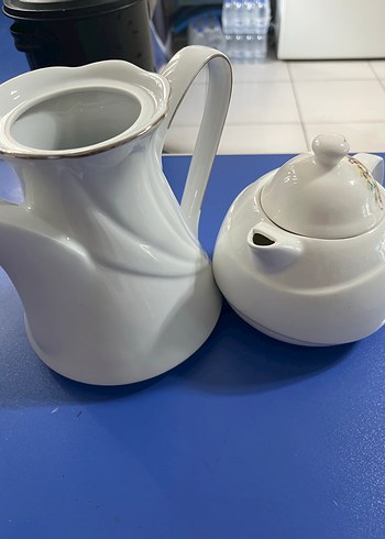 Beyaz Seramik Çaydanlık - Görsel 2