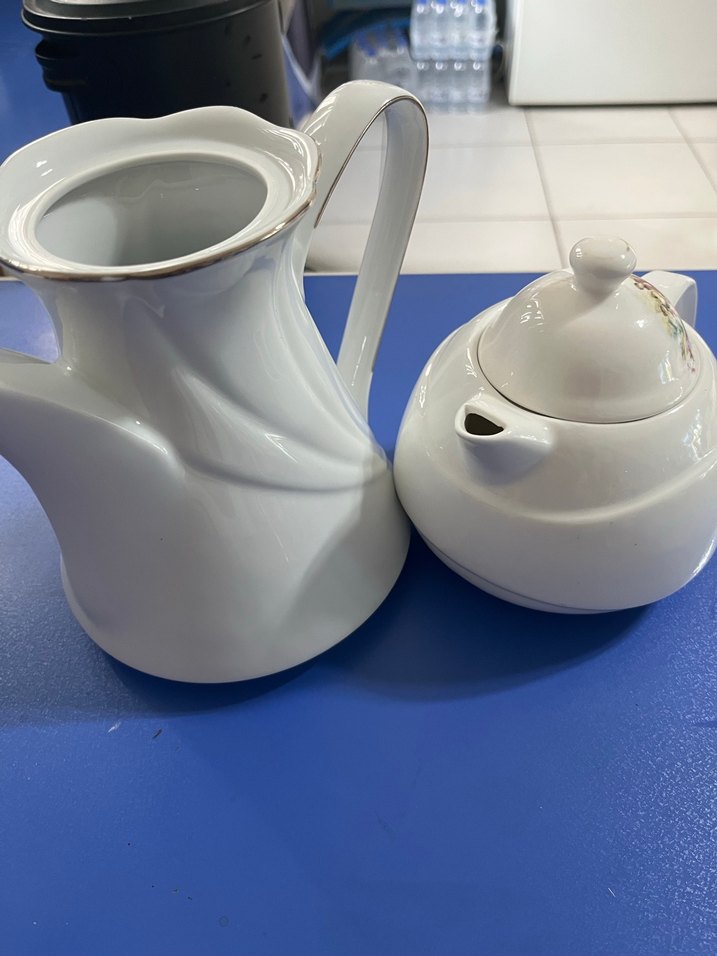 Beyaz Seramik Çaydanlık - Görsel 2