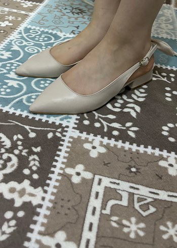 Bej Stiletto Topuklu Kadın Akşam Ayakkabısı
