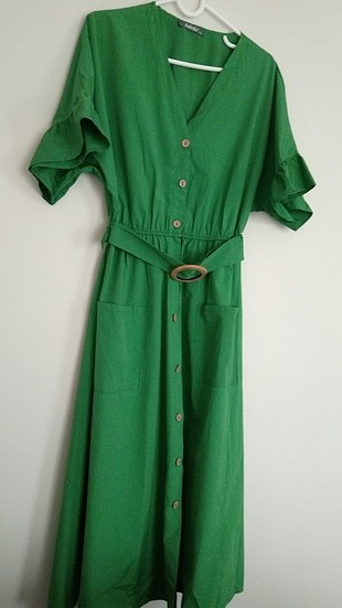 xl Beden yeşil elbise