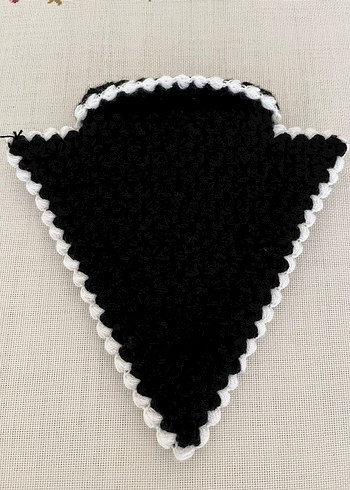 Örgü Beyaz-Siyah Lif - Görsel 2