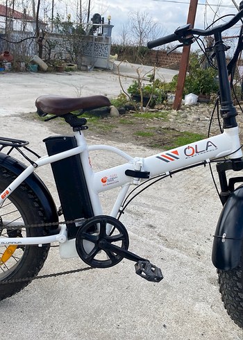 Beyaz OLA katlanabilir Elektrikli Bisiklet - Görsel 2