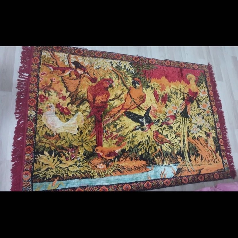 Papağan desenli duvar halısı - Görsel 3