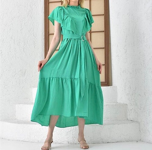 Mint yeşili elbise